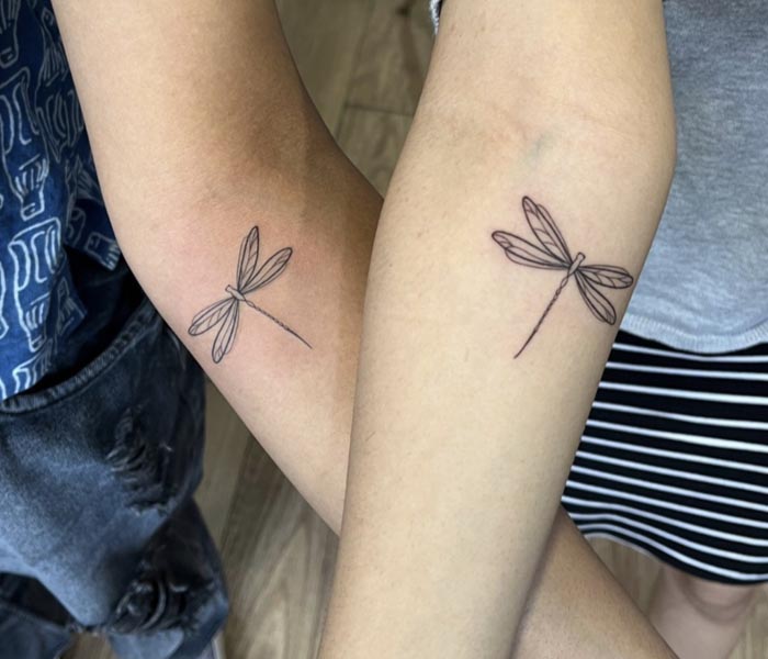 dragon fly twinning tattoo