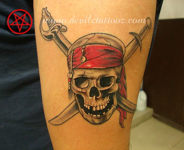 pirate skull tattoo