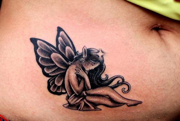 angel with wings tattoo