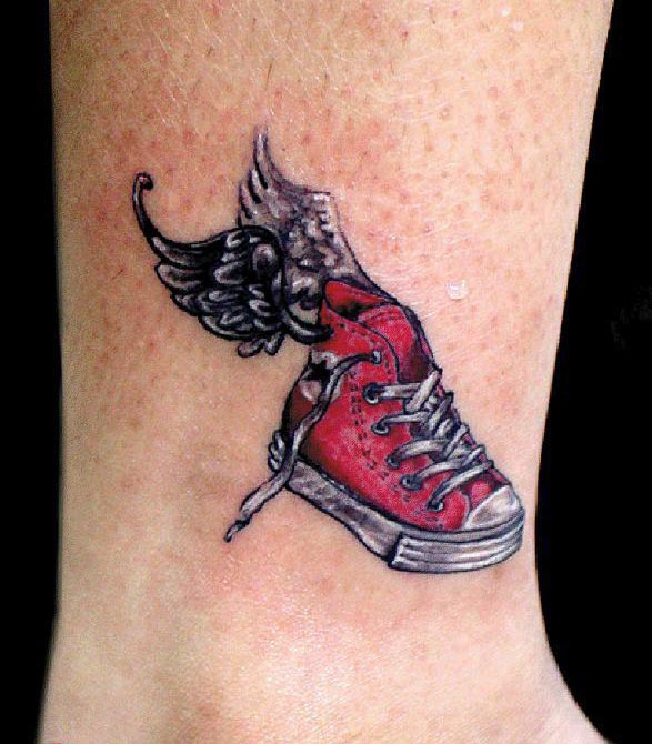 percy jackson wings red converse shoes tattoo