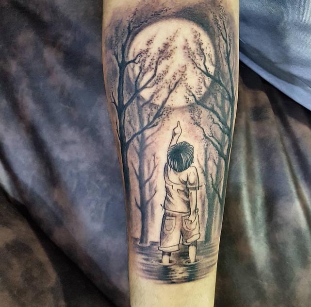 childhood photograph tattoo