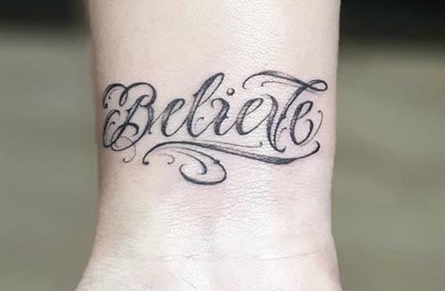 believe quote tattoo design