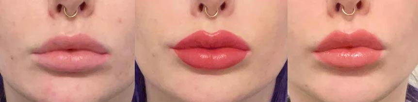 lip blushing touch up cost and process