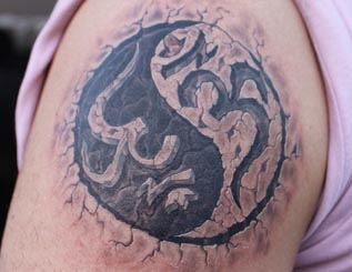 3d yin yang om tattoo - om astrology